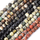 8mm Old Agates Stone Beads Frosted Round Loose Natural Beads