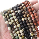 8mm Old Agates Stone Beads Frosted Round Loose Natural Beads