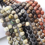 8mm Old Agates Stone Beads Frosted Round Loose Natural Beads