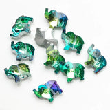 20Pcs 18mm Crystal Elephant Pendants Beads for DIY Jewelry Making