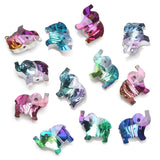 20Pcs 18mm Crystal Elephant Pendants Beads for DIY Jewelry Making