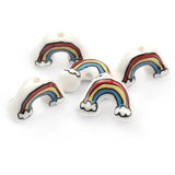 12x18mm Hand Painted Rainbow Ceramic Beads for Jewelry Making