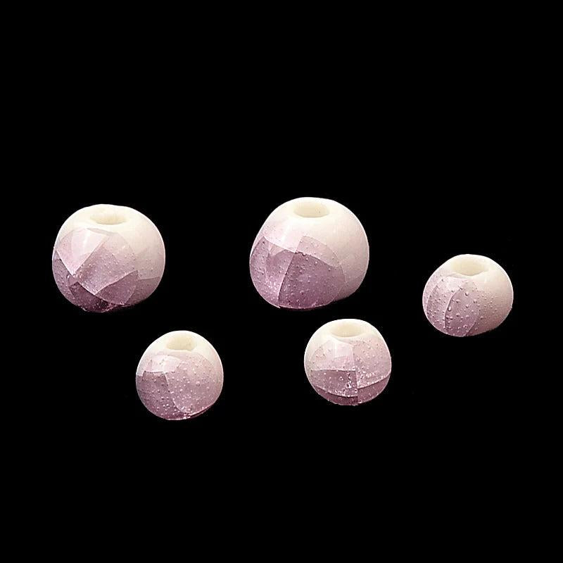 6/8mm Ice Cracked Ceramic Beads Light Style for Jewelry Making DIY