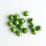 Irish St. Patrick's 20Pcs16mm Wooden Beads Hemu Printing Beads Kids Toys DIY Chi