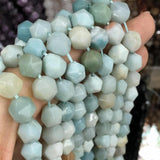 Faceted Amazonite Bead Loose Spacer Crystal Beads for Jewelry Making
