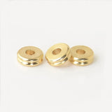 100 PCS 6x2mm Brass Spacer Beads for DIY Jewelry Making