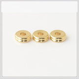 100 PCS 6x2mm Brass Spacer Beads for DIY Jewelry Making