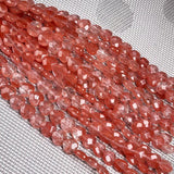 Natural Stone Beaded Heart Faceted Crystal Loose Beads DIY Jewelry