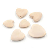 Heart-shaped Wooden Beads Jewelry DIY Beads for Children's Toys Making Crafts