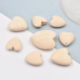 Heart-shaped Wooden Beads Jewelry DIY Beads for Children's Toys Making Crafts