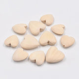 Heart-shaped Wooden Beads Jewelry DIY Beads for Children's Toys Making Crafts