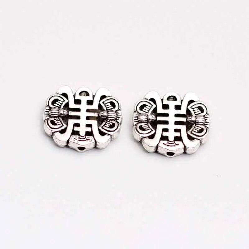 10pcs Tibetan Silver Metal Beads 17x15x3mm Spacer Beads DIY Jewelry Making