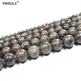 Brown Labradorite Round Stone Beads for DIY Jewelry Making 15''