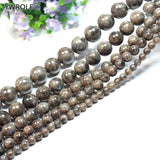Brown Labradorite Round Stone Beads for DIY Jewelry Making 15''