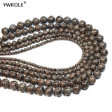 Brown Labradorite Round Stone Beads for DIY Jewelry Making 15''