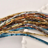 Matte Rainbow Hematite Gravel Spacer Beads 15''