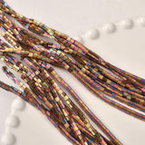 Matte Rainbow Hematite Gravel Spacer Beads 15''