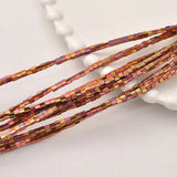 Matte Rainbow Hematite Gravel Spacer Beads 15''