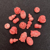 20pcs Red Coral Beads Resin Spacer Beads for Jewelry Making DIY