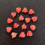 20pcs Red Coral Beads Resin Spacer Beads for Jewelry Making DIY