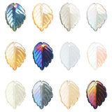 20Pcs Czech Glazed Glass Petals Leaves Beads 17X24MM Tea Leaf Shape