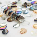 20Pcs Czech Glazed Glass Petals Leaves Beads 17X24MM Tea Leaf Shape