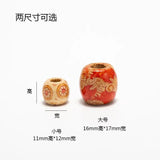 Wood DIY Loose Big Hole Dreadlock Beads for Braiding Hair