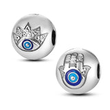 Sun Moon Eye Clip Charm for MULA Bracelet Necklace Silver