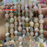 8-10mm 6-8mm Morganite Stone Beads for Jewelry Making