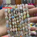 8-10mm 6-8mm Morganite Stone Beads for Jewelry Making