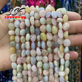 8-10mm 6-8mm Morganite Stone Beads for Jewelry Making