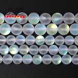 Austria Crystal Matte Moon Stone Beads 15'' DIY Bracelet Accessories