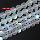 Austria Crystal Matte Moon Stone Beads 15'' DIY Bracelet Accessories