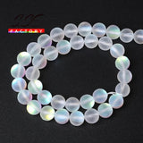 Austria Crystal Matte Moon Stone Beads 15'' DIY Bracelet Accessories