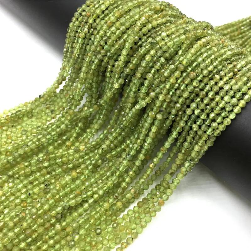 Peridot Beads Tiny Faceted 2 3MM Natural Stone Loose Beads (38CM)
