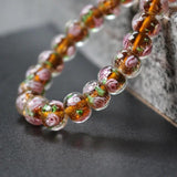 20Pcs 10mm*8mm Lampwork Glass Flower Abacus Beads Brown