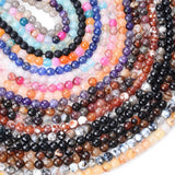 8mm Dragon Vein Agate Faceted Beads Morganite Charms
