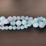 Aquamarine Round Stone Beads 6/8/10MM