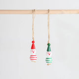 Christmas Snowman Wooden Bead Hemp Rope Tassel DIY Accessories Beads