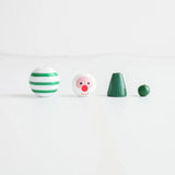 Christmas Snowman Wooden Bead Hemp Rope Tassel DIY Accessories Beads