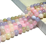 Morganite Round Stone Beads Chalcedony 6/8/10mm 15''