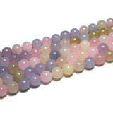 Morganite Round Stone Beads Chalcedony 6/8/10mm 15''
