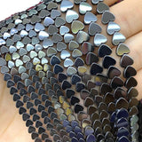 Hematite Geometric Love Shape Spacer Beads 4/6/8/10mm