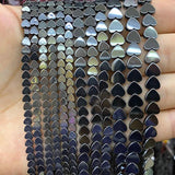 Hematite Geometric Love Shape Spacer Beads 4/6/8/10mm