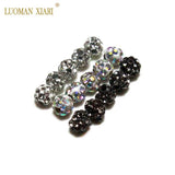 50PCS 4mm Rhinestone Clay Round Spacer Beads for Jewelry Making DIY