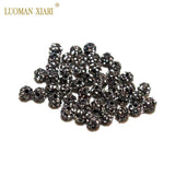50PCS 4mm Rhinestone Clay Round Spacer Beads for Jewelry Making DIY