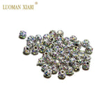 50PCS 4mm Rhinestone Clay Round Spacer Beads for Jewelry Making DIY