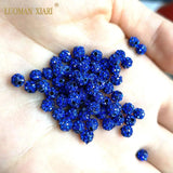 50PCS 4mm Rhinestone Clay Round Spacer Beads for Jewelry Making DIY