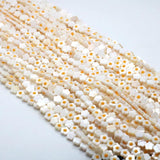 Natural Freshwater Shell Yellow Flower Beads 6-10mm DIY Charm Jewelry