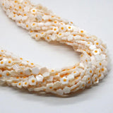 Natural Freshwater Shell Yellow Flower Beads 6-10mm DIY Charm Jewelry